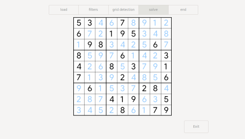 OCR solved grid